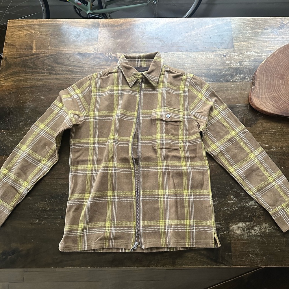 rag & bone Lightweight Shirt Jacket in Brown and Yellow